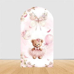 Aperturee - Aperturee Teddy Bear Hot Air Balloon Arch Backdrop Girl Baby Shower Decor Pink Airplane Adventure Theme Party