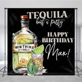 Aperturee - Aperturee Tequila Bout A Party Custom Happy Birthday Backdrop