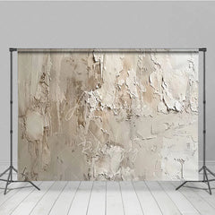 Aperturee - Aperturee Textured Abstract Cream Beige Photography Backdrop Modern Minimalist Studio Prop for Portrait and Product Photography