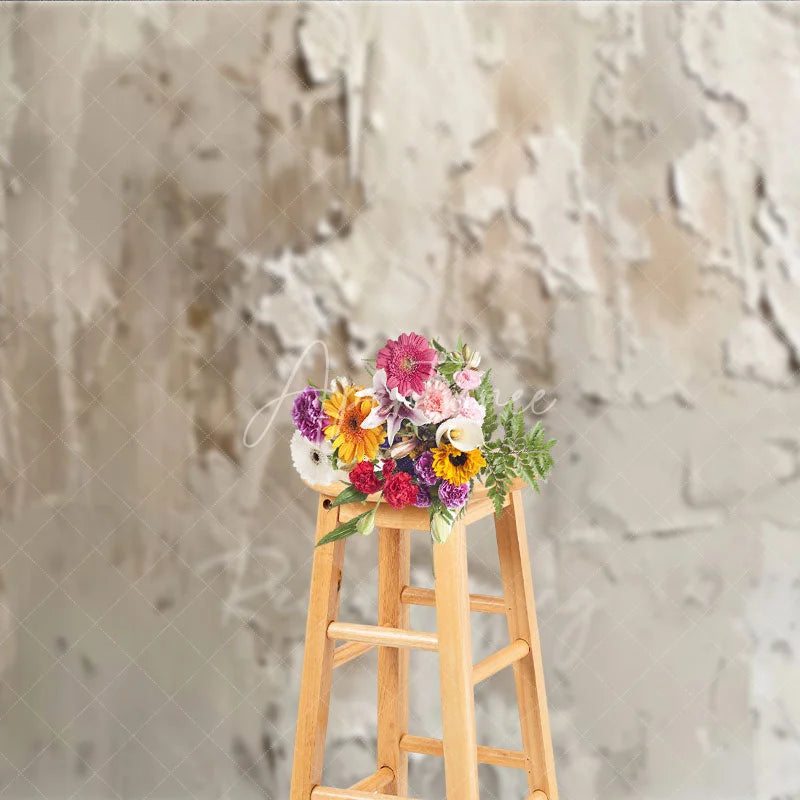Aperturee - Aperturee Textured Abstract Cream Beige Photography Backdrop Modern Minimalist Studio Prop for Portrait and Product Photography