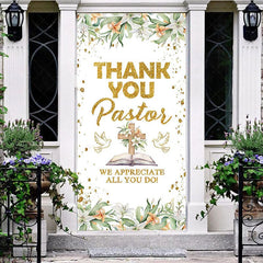 Aperturee - Aperturee Thank You Pastor We Appreciate All You Do Door Cover