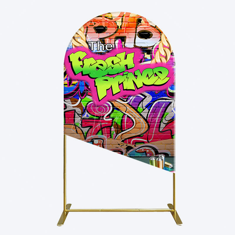 Aperturee - Aperturee The Fresh Prince Retro Graffiti Birthday Arch Backdrop