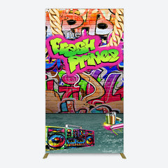 Aperturee - Aperturee The Fresh Prince Retro Graffiti Birthday Rectangle Backdrop