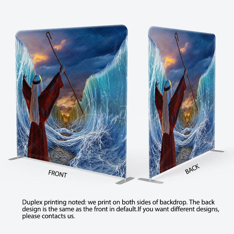 Aperturee - Aperturee The Red Sea Jews Fabric Backdrop Cover for Birthday