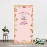 Aperturee - Aperturee The Summer I Turned 13 Rectangle Backdrop for Birthday Beach and Seashell Theme Under the Sea Party Photo Booth