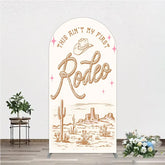 Aperturee - Aperturee This Ain’t My First Rodeo Arch Backdrop Western Cowboy Themed Birthday Desert Cactus Party Photo Booth Decor