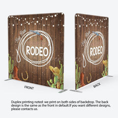 Aperturee - Aperturee This Is My First Rodeo Fabric Backdrop Cover for Birthday