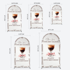 Aperturee - Aperturee Tini Bit Older Coffee Bow 30th Birthday Arch Backdrop