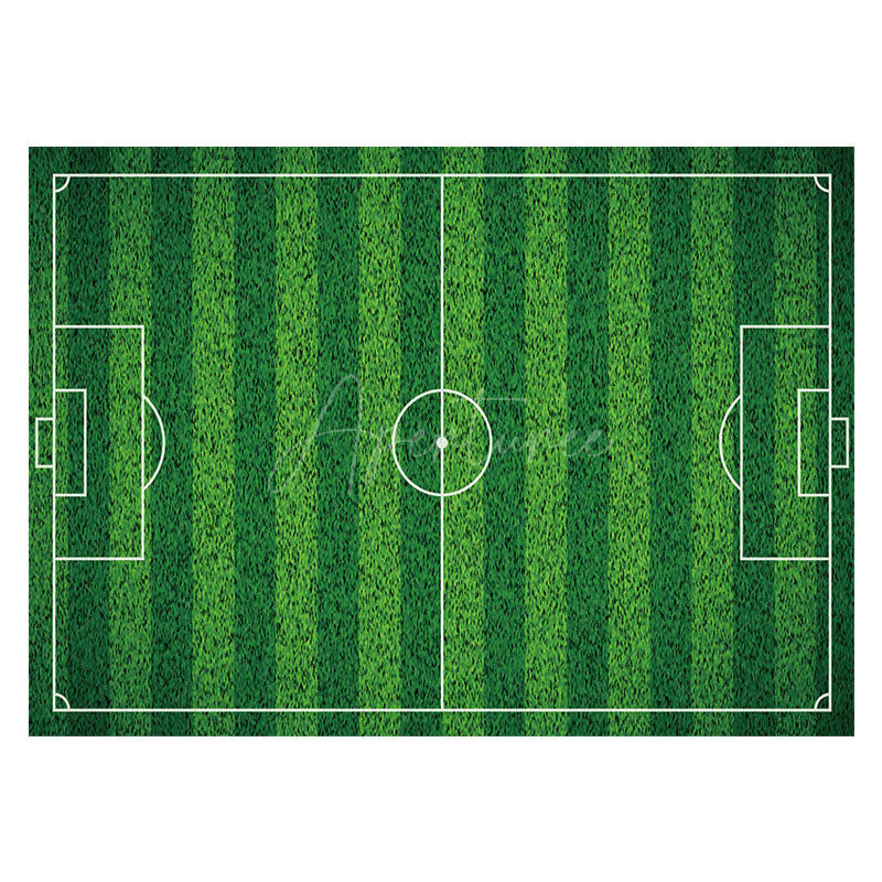 Aperturee - Aperturee Top View Green Football Field Sport Rubber Floor Mat