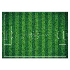 Aperturee - Aperturee Top View Green Football Field Sport Rubber Floor Mat