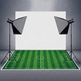 Aperturee - Aperturee Top View Green Football Field Sport Rubber Floor Mat