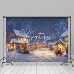 Aperturee - Aperturee Town Light Glitter Snowy Wild Christmas Backdrop