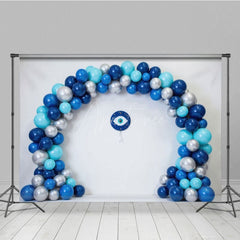 Aperturee - Aperturee Traditional Amulet Evil Eye Blue Balloon Backdrop
