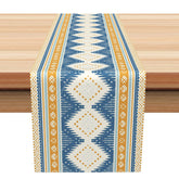 Aperturee - Aperturee Traditional Tribal Table Runner with Geometric Stripe Pattern for Aztec and Southwest Style Decor