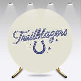 Aperturee Aperturee Trailblazers Horseshoe Boy Birthday Round Backdrop