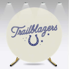 Aperturee Aperturee Trailblazers Horseshoe Boy Birthday Round Backdrop