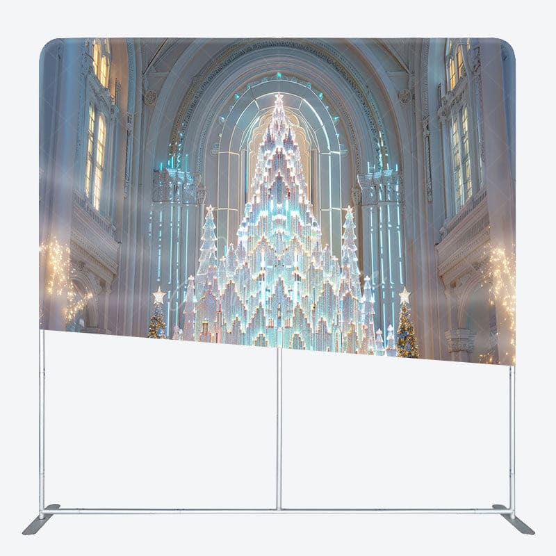 Aperturee - Aperturee Trees Luxury Ice Palace Tension Fabric Backdrop