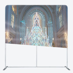Aperturee - Aperturee Trees Luxury Ice Palace Tension Fabric Backdrop