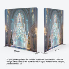 Aperturee - Aperturee Trees Luxury Ice Palace Tension Fabric Backdrop