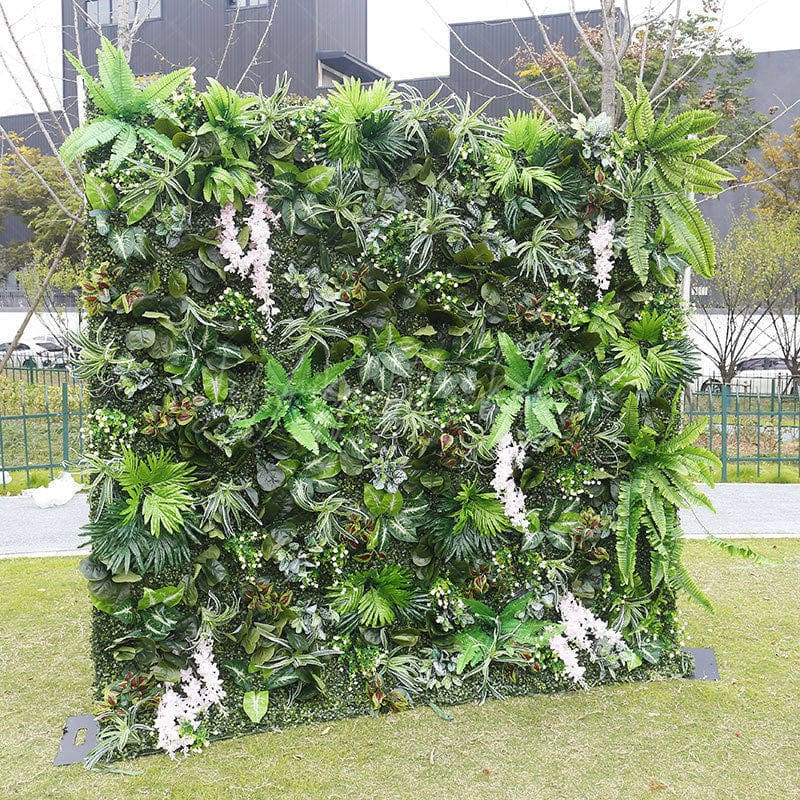 Aperturee - Aperturee Tribal Greenery Artificial Flower Wall For Wedding