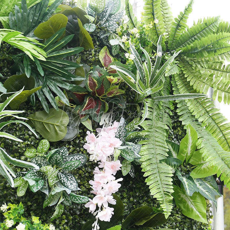 Aperturee - Aperturee Tribal Greenery Artificial Flower Wall For Wedding