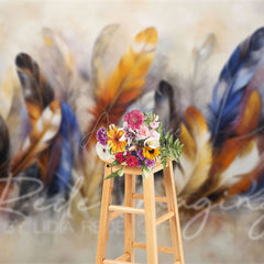 Aperturee - Aperturee Tribal Indigenous Feathers Fine Art Photo Backdrop