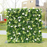 Aperturee - Aperturee Tropical Greenery White Floral Wall For Party Decor