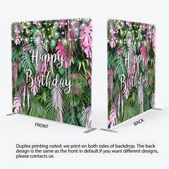 Aperturee - Aperturee Tropical Leaves Fabric Backdrop Cover for Birthday