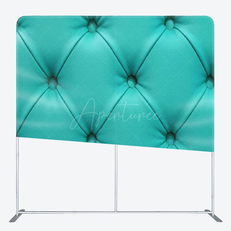 Aperturee - Aperturee Turquoise Tiffany Leather Pattern Backdrop For Party