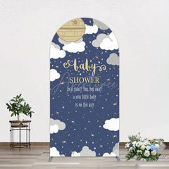 Aperturee - Aperturee Twinkle Moonlight Night Baby Shower Arch Backdrop