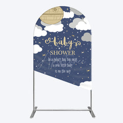 Aperturee - Aperturee Twinkle Moonlight Night Baby Shower Arch Backdrop