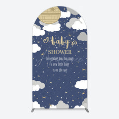 Aperturee - Aperturee Twinkle Moonlight Night Baby Shower Arch Backdrop