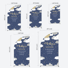 Aperturee - Aperturee Twinkle Moonlight Night Baby Shower Half Moon Arch Backdrop