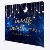Aperturee - Aperturee Twinkle Star Galaxy Moon Baby Shower Tension Backdrop