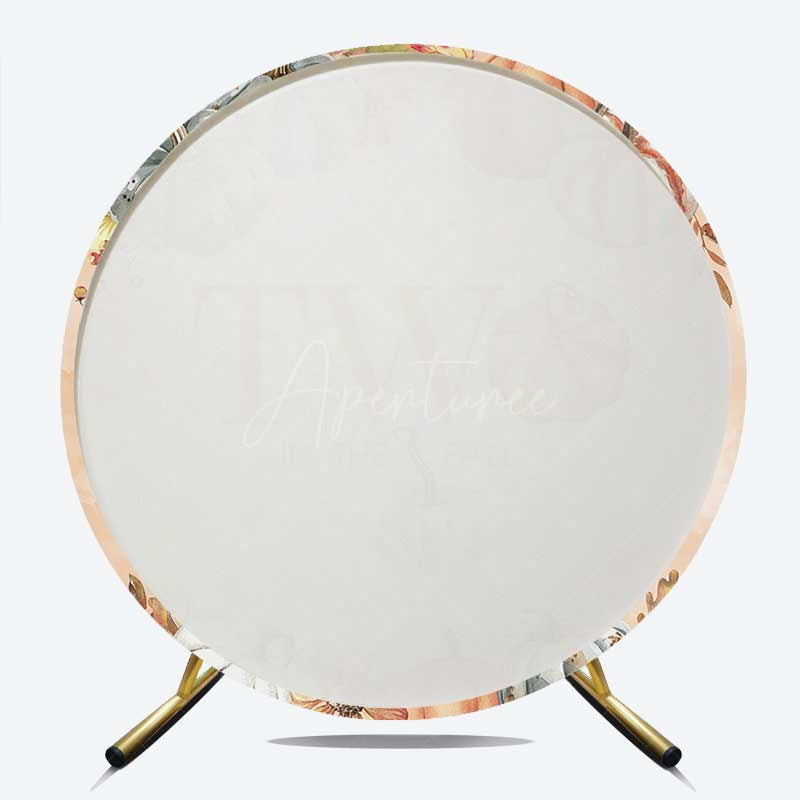 Aperturee Aperturee Two In The Fall Pumpkin Autumn Round Birthday Cover