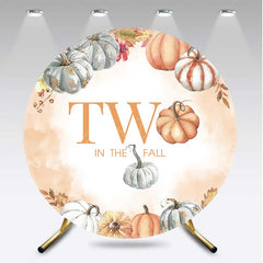 Aperturee Aperturee Two In The Fall Pumpkin Autumn Round Birthday Cover