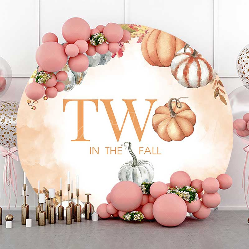 Aperturee Aperturee Two In The Fall Pumpkin Autumn Round Birthday Cover