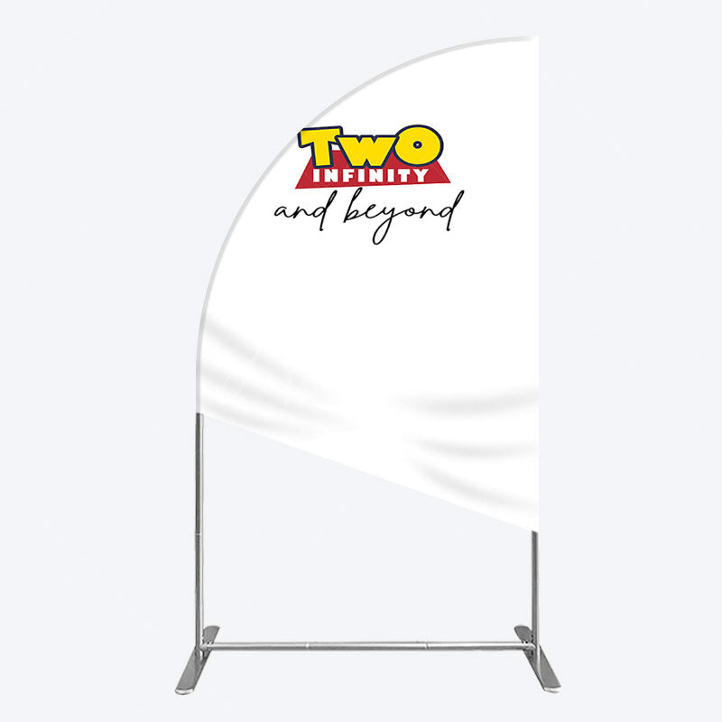 Aperturee - Aperturee Two Infinity And Beyond Simple Birthday Half Moon Arch Backdrop