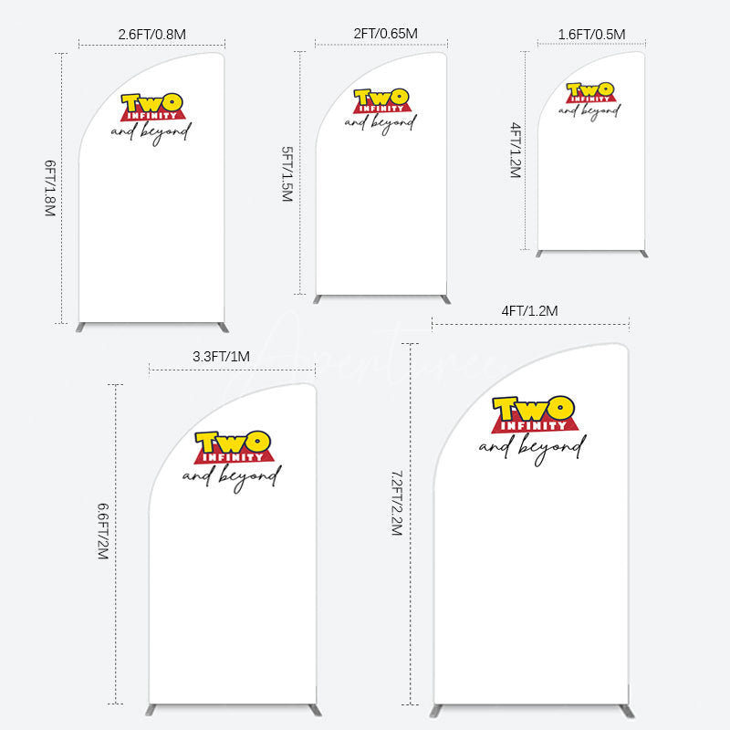 Aperturee - Aperturee Two Infinity And Beyond Simple Birthday Half Moon Arch Backdrop