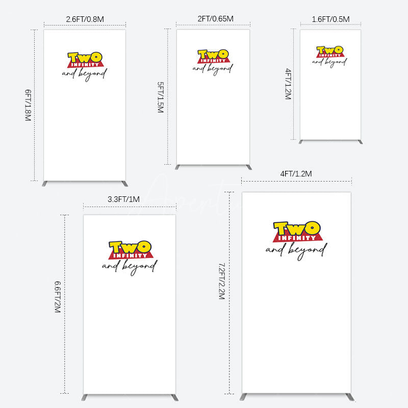 Aperturee - Aperturee Two Infinity And Beyond Simple Birthday Rectangle Backdrop