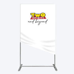 Aperturee - Aperturee Two Infinity And Beyond Simple Birthday Rectangle Backdrop