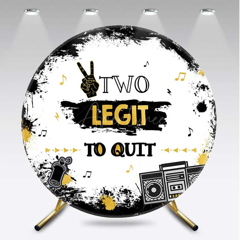 Aperturee Aperturee Two Legit To Quit Retro Hip Hop Round Birthday Cover