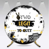 Aperturee Aperturee Two Legit To Quit Retro Hip Hop Round Birthday Cover