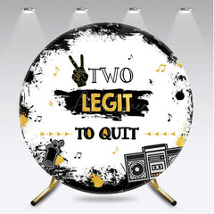 Aperturee Aperturee Two Legit To Quit Retro Hip Hop Round Birthday Cover
