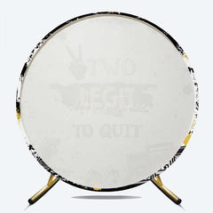 Aperturee Aperturee Two Legit To Quit Retro Hip Hop Round Birthday Cover