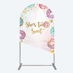 Aperturee Aperturee Two Sweet Donut Pink Girl Birthday Arch Backdrop