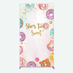 Aperturee Aperturee Two Sweet Donut Pink Girl Birthday Rectangle Backdrop