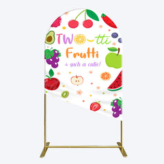 Aperturee - Aperturee Two Tti Frutti Such A Cutie Birthday Arch Backdrop