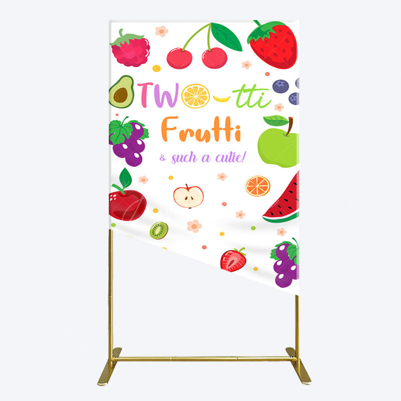 Aperturee - Aperturee Two Tti Frutti Such A Cutie Birthday Rectangle Backdrop