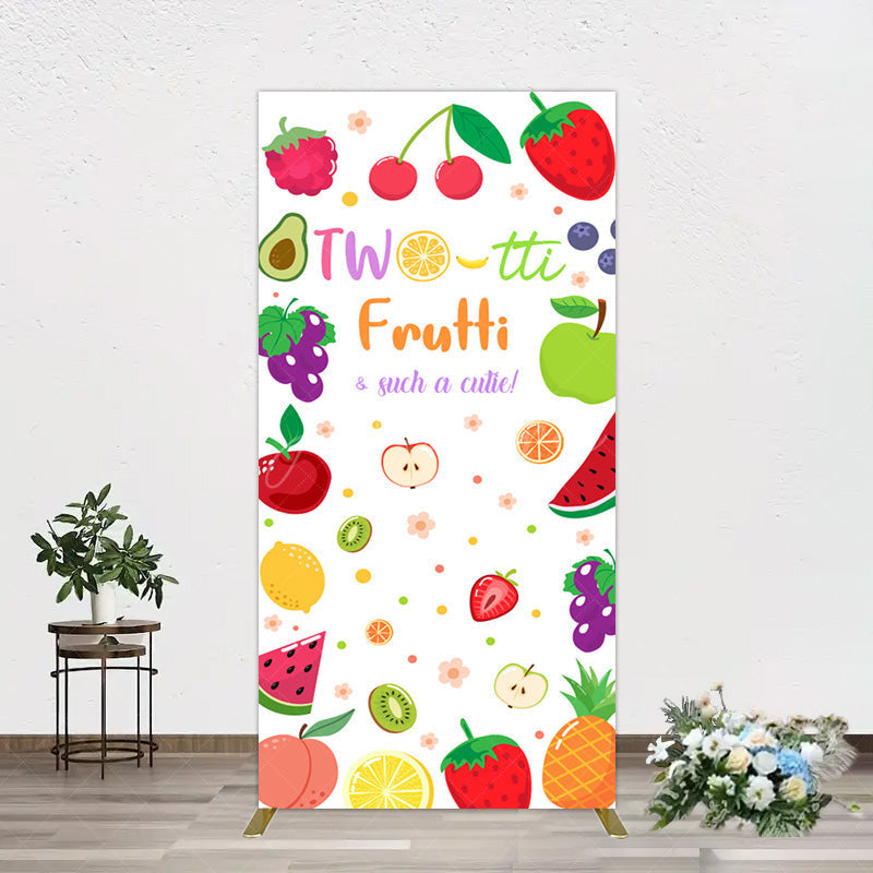 Aperturee - Aperturee Two Tti Frutti Such A Cutie Birthday Rectangle Backdrop